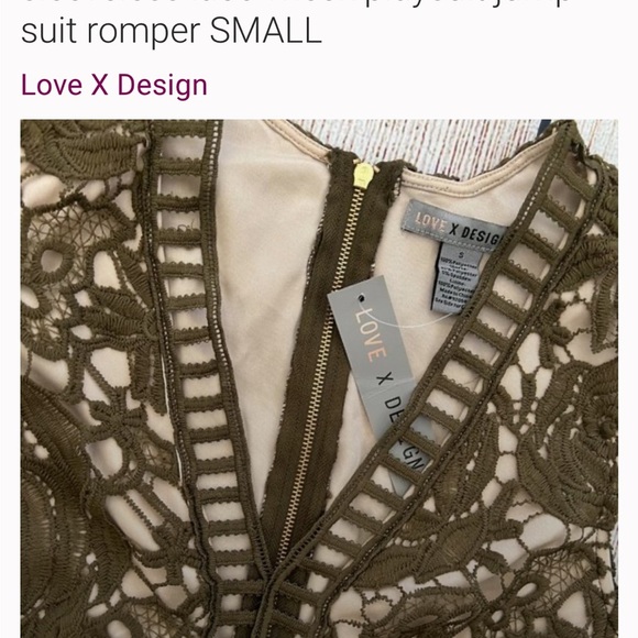Love X Design Women’s. Elegant Olive Jumpsuit. NWT/ Sz.M - Picture 5 of 14